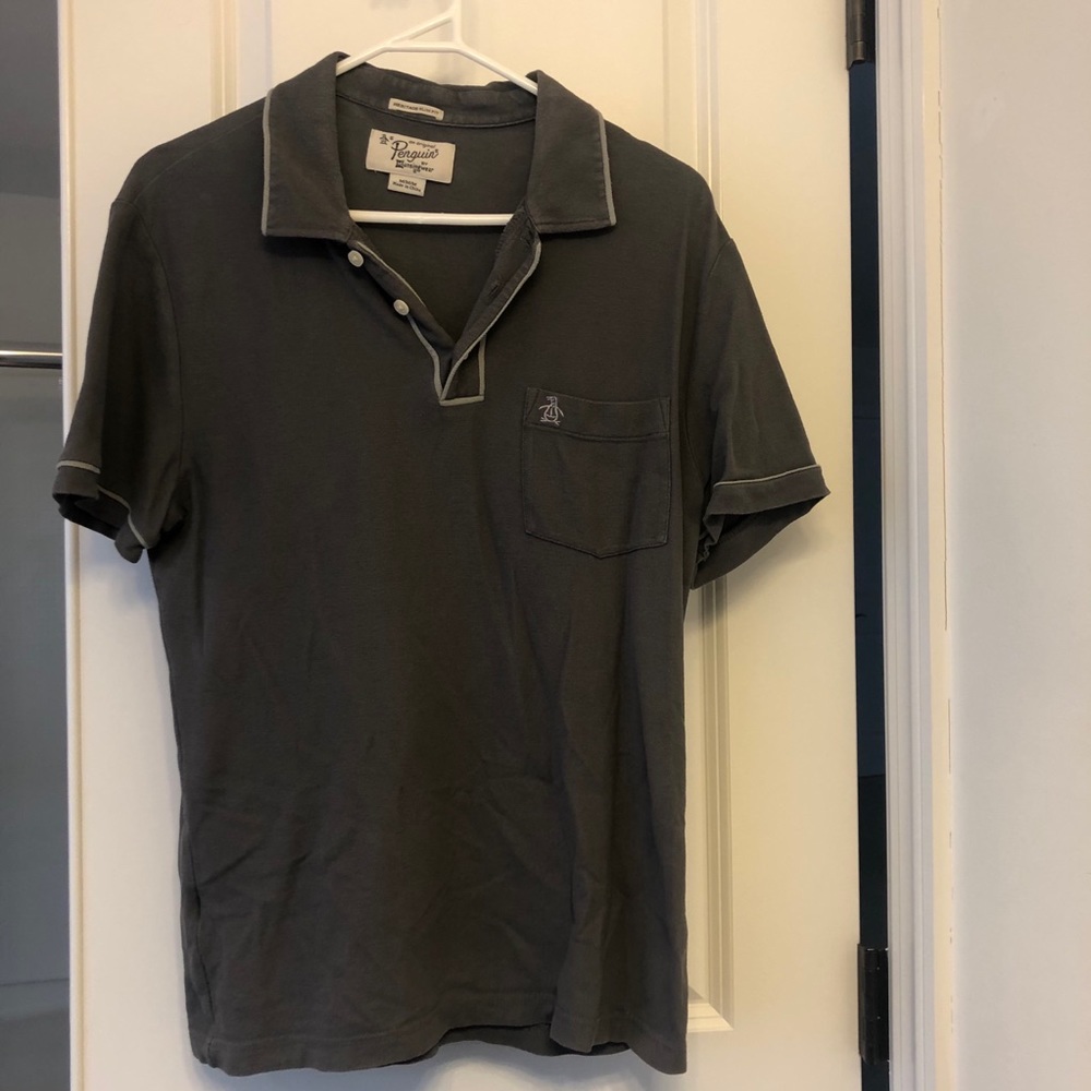 Penguin Gray Polo Size Medium